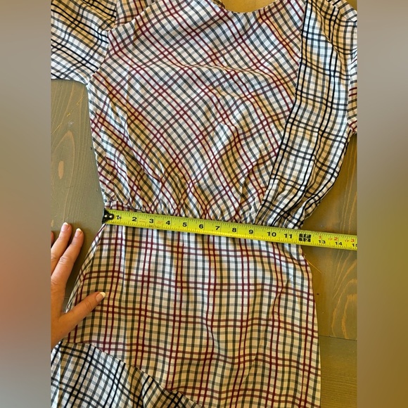 Zara Checkered Midi Dress in Red and Black Size XS - Picture 4 of 9